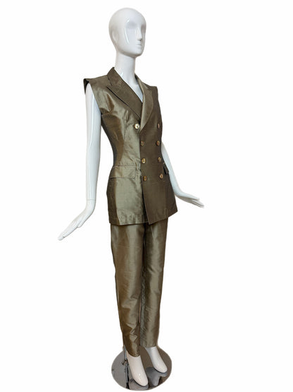 JEAN PAUL GAULTIER 90's Vintage Silk Double Breasted Pantsuit