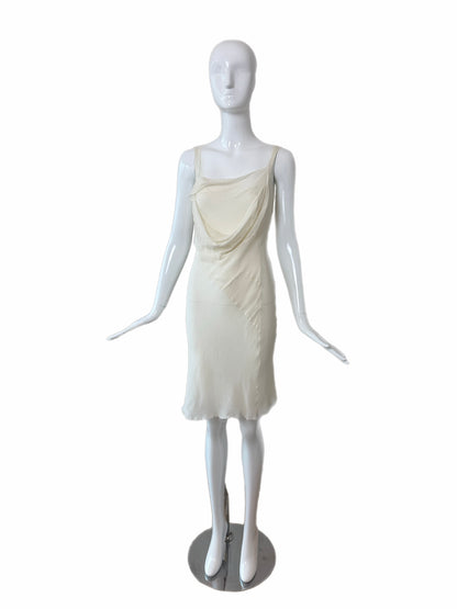 JOHN GALLIANO 2006 Vintage Silk Ivory White Slip Dress