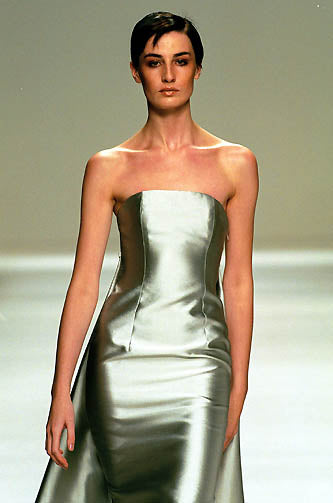 RANDOLPH DUKE 2000 Vintage Runway Silver Ball Gown