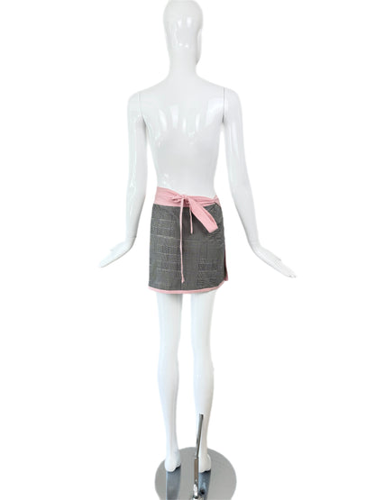 DIOR by JOHN GALLIANO c.'02 Vintage Houndstooth Gingham Cover-Up