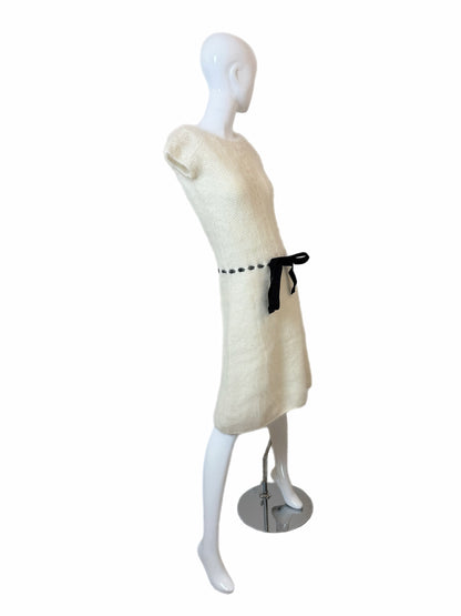 PHILOSOPHY DI ALBERTA FERRETTI Vintage Ivory Fuzzy Sweater Dress