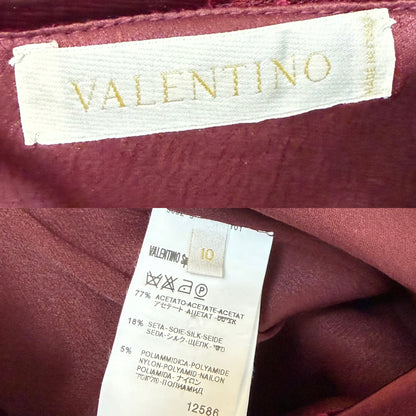 VALENTINO 2007 Vintage Runway Burgundy One Shoulder Ball Gown