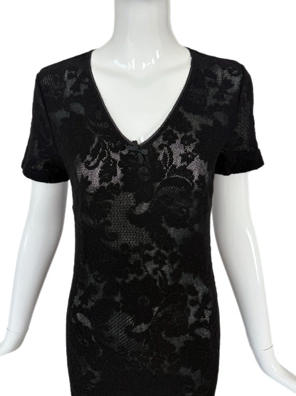 D&G DOLCE & GABBANA 90's Vintage Black Lace Long Dress