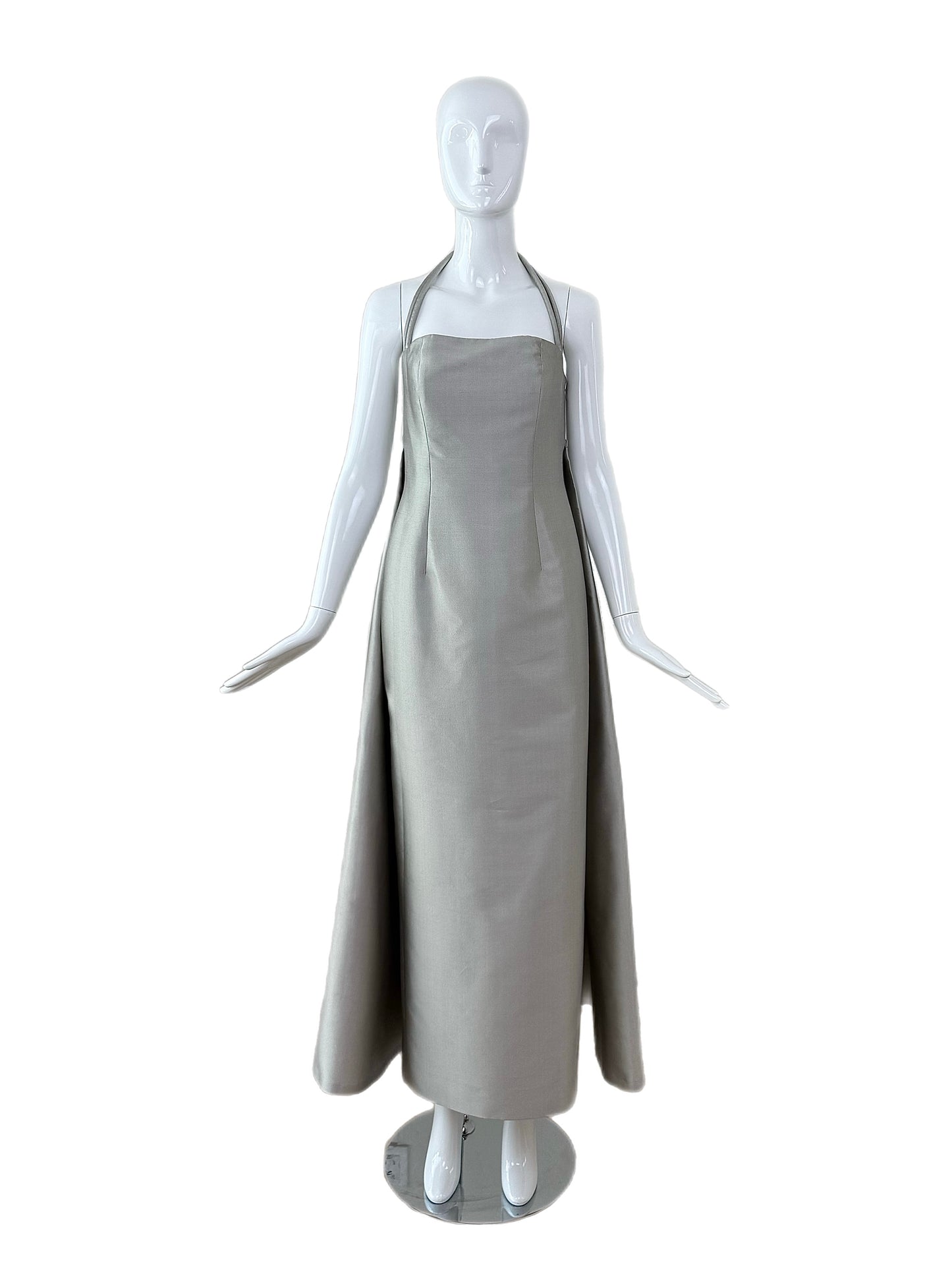 RANDOLPH DUKE 2000 Vintage Runway Silver Ball Gown