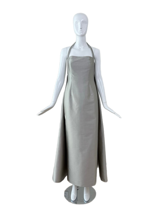 RANDOLPH DUKE 2000 Vintage Runway Silver Ball Gown