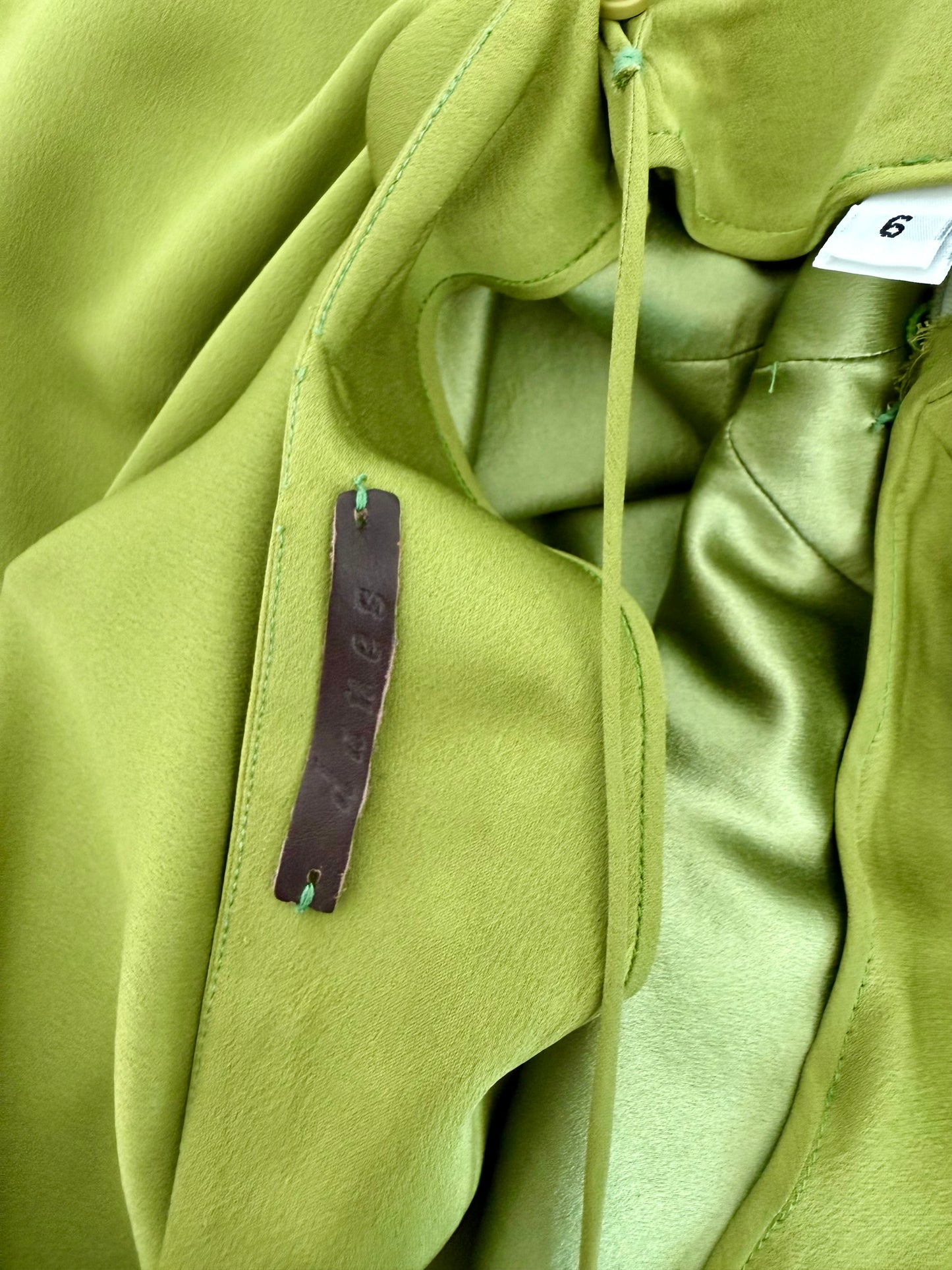 DANES Vintage Green Asymmetrical Backless Evening Gown