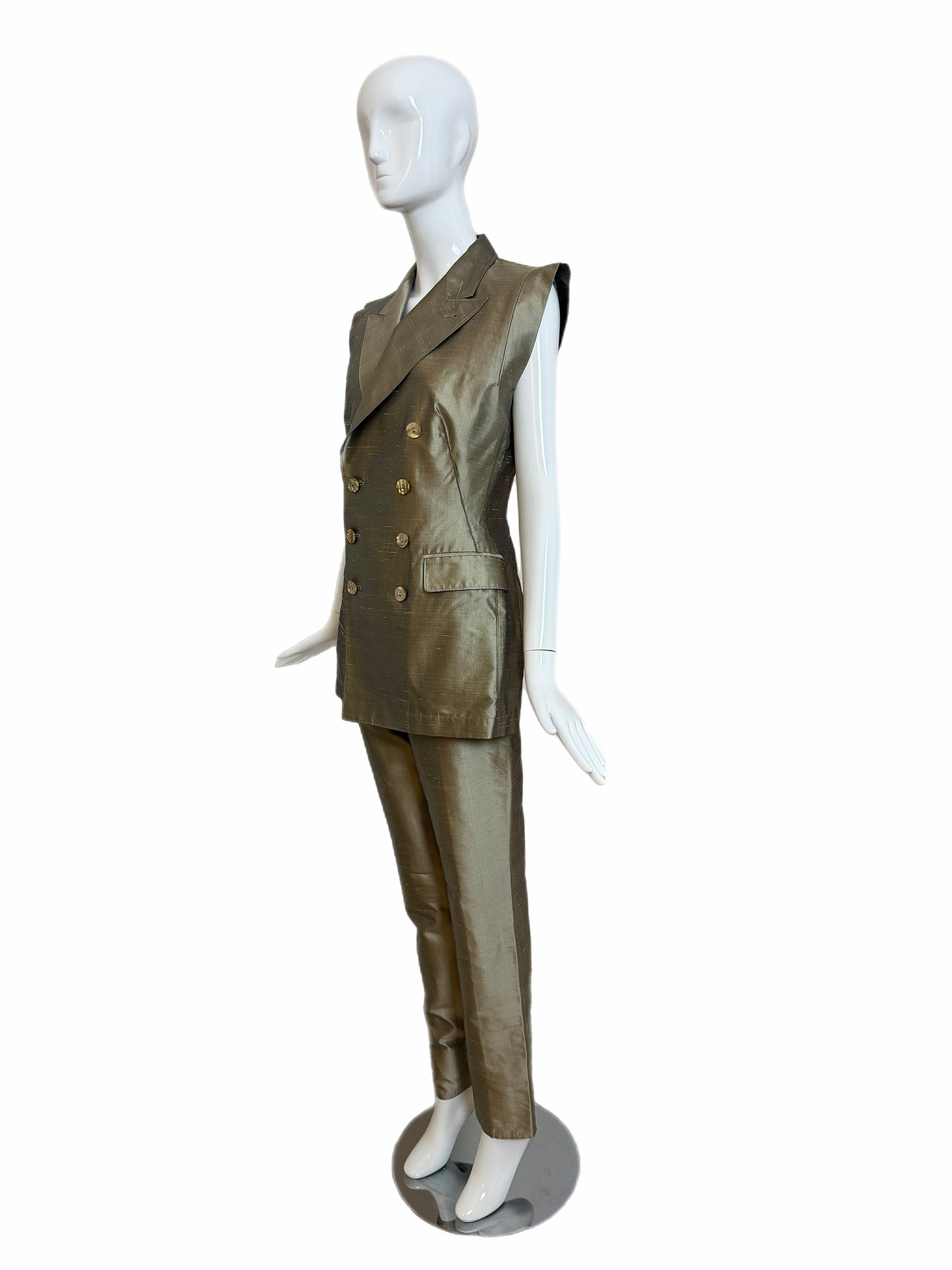 JEAN PAUL GAULTIER 90's Vintage Silk Double Breasted Pantsuit