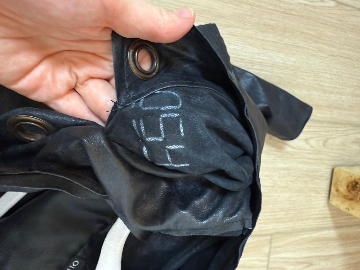 OLIVIER THEYSKENS 2001 Vintage Runway Short Black Leather Jacket