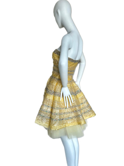 fendi 2008 yellow runway dress from Jellybean Vintage