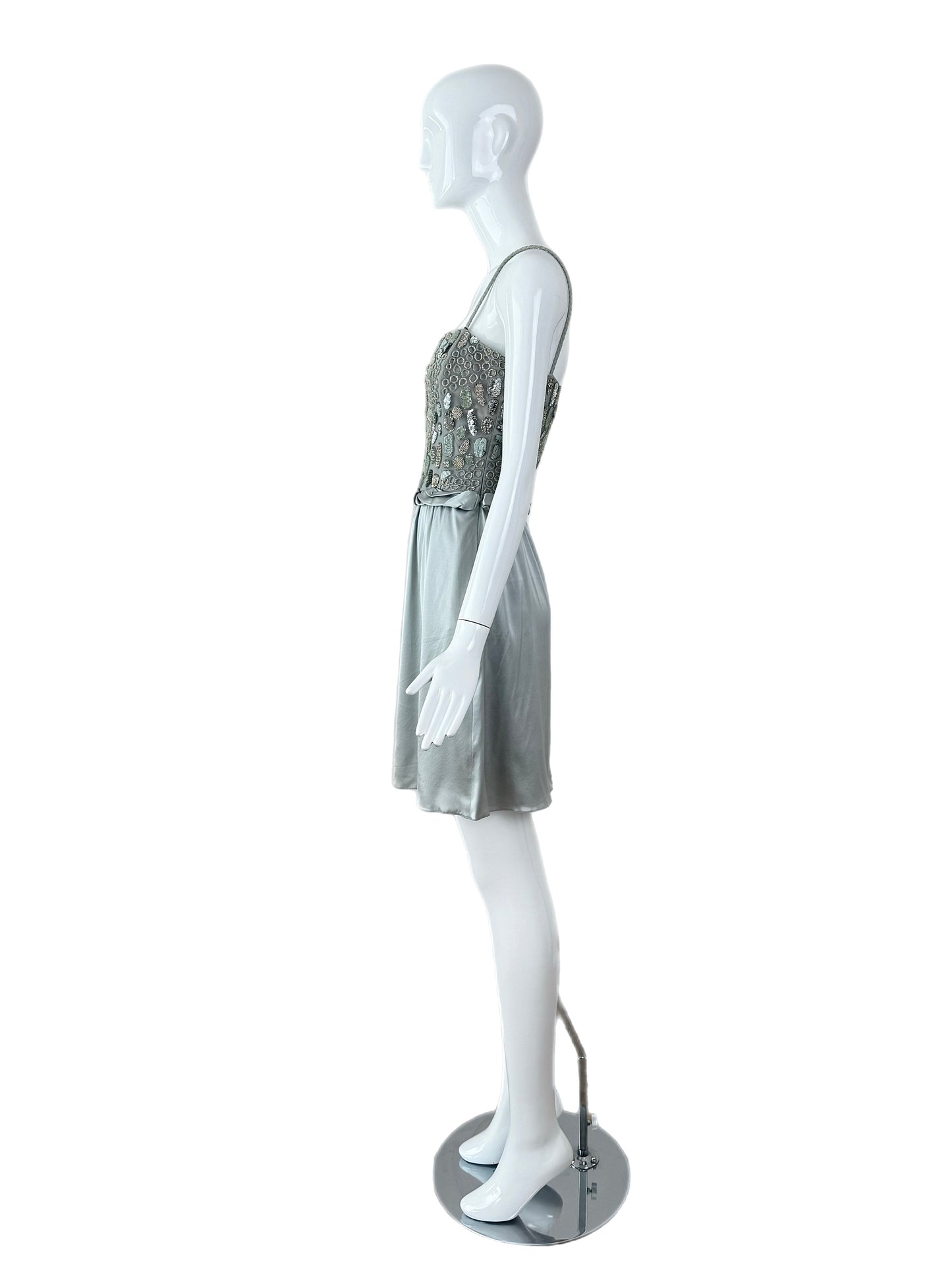EMPORIO ARMANI 2008 Vintage Runway Silk Embellished Dress
