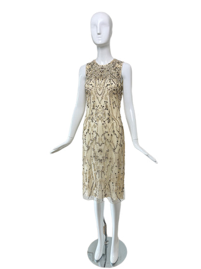 RALPH LAUREN Collection Purple Label 2015 Runway Heavily Encrusted Dress