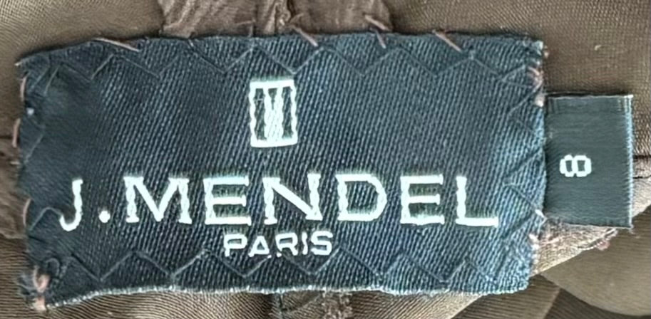 J. MENDEL 2004 Vintage Runway Chocolate Brown Silk Evening Gown