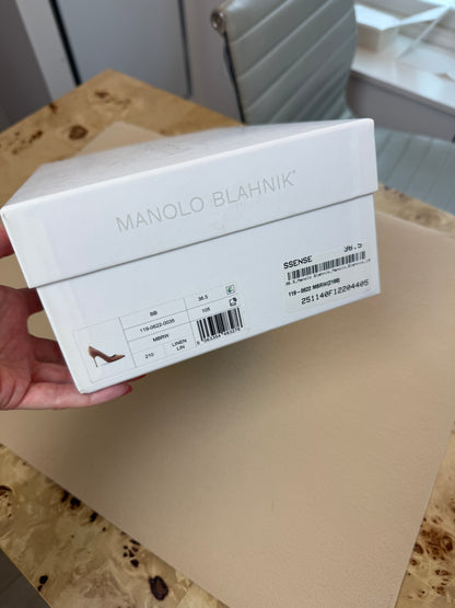 MANOLO BLAHNIK Linen BB 105 Pumps Size 6.5