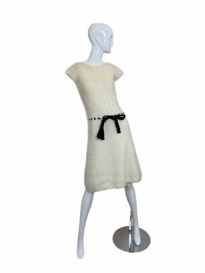 PHILOSOPHY DI ALBERTA FERRETTI Vintage Ivory Fuzzy Sweater Dress