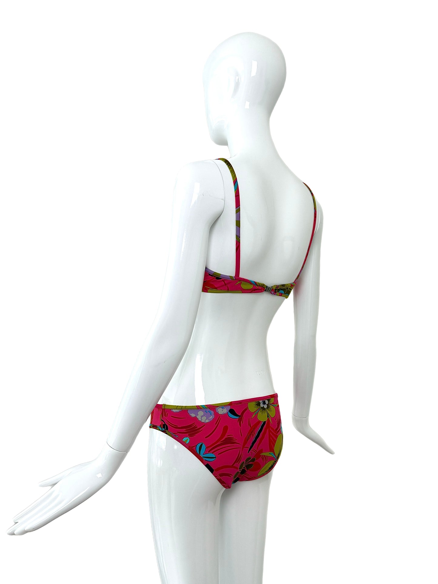 GUCCI by TOM FORD 1999 Vintage Floral Runway Print 2 Piece Bikini Bathing Suit