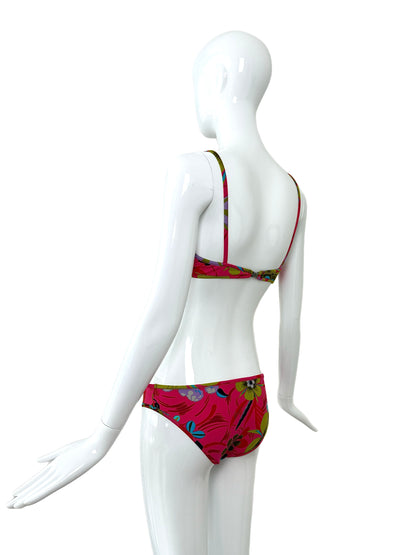 GUCCI by TOM FORD 1999 Vintage Floral Runway Print 2 Piece Bikini Bathing Suit