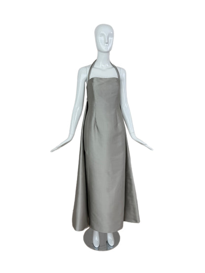 RANDOLPH DUKE 2000 Vintage Runway Silver Ball Gown