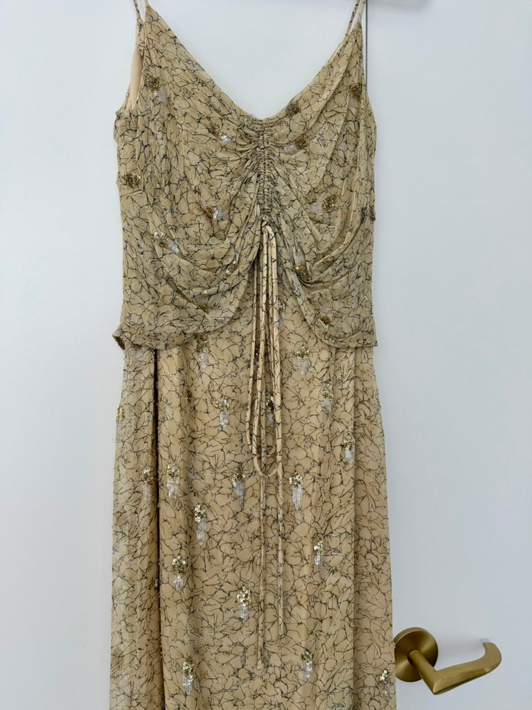 badgley mischka golden hue dress Badgley Mischka Yellow Ombre Dress by Badgley Mischka