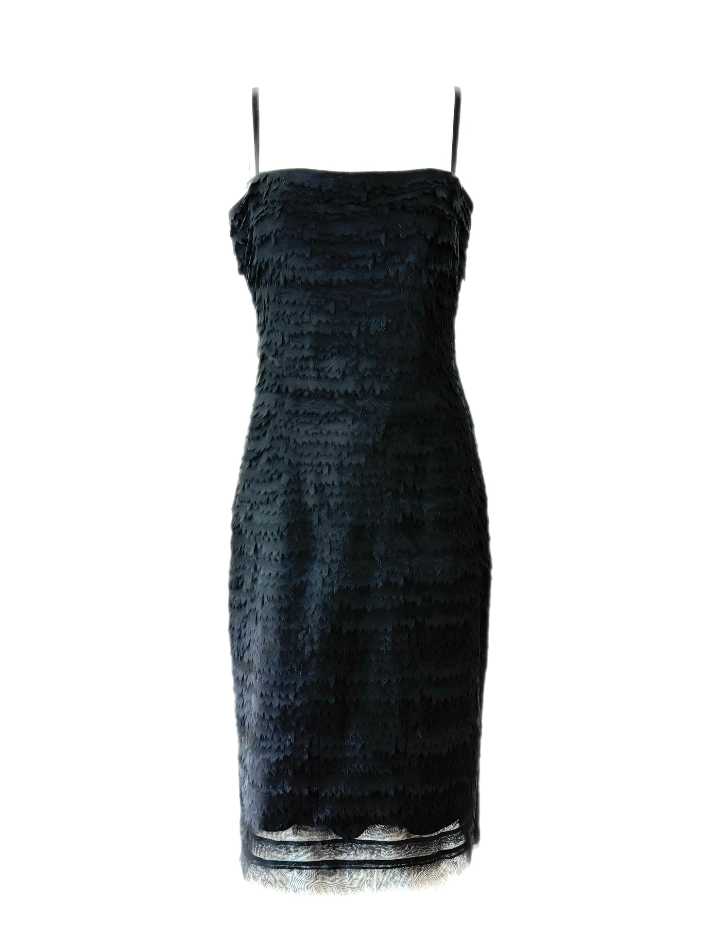 HERVE LEGER 90's Black Textured Cocktail Dress