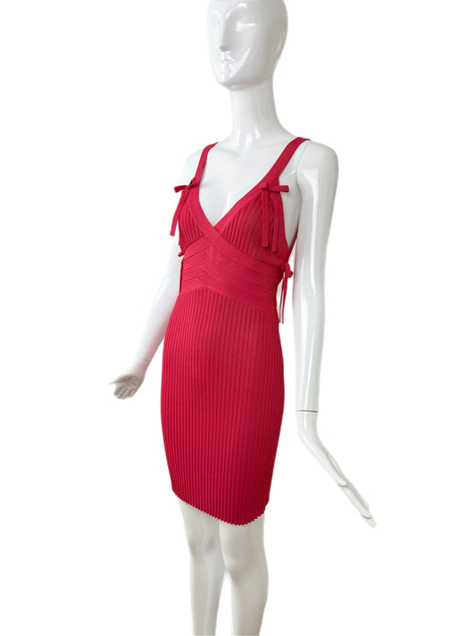 HERVE LEGER 90's Vintage Pink Backless Mini Dress