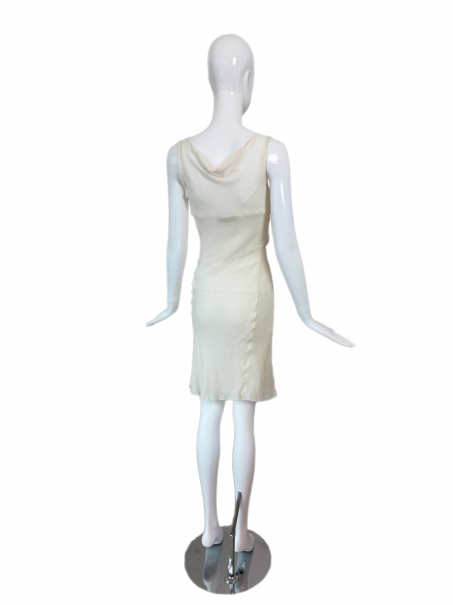 JOHN GALLIANO 2006 Vintage Silk Ivory White Slip Dress