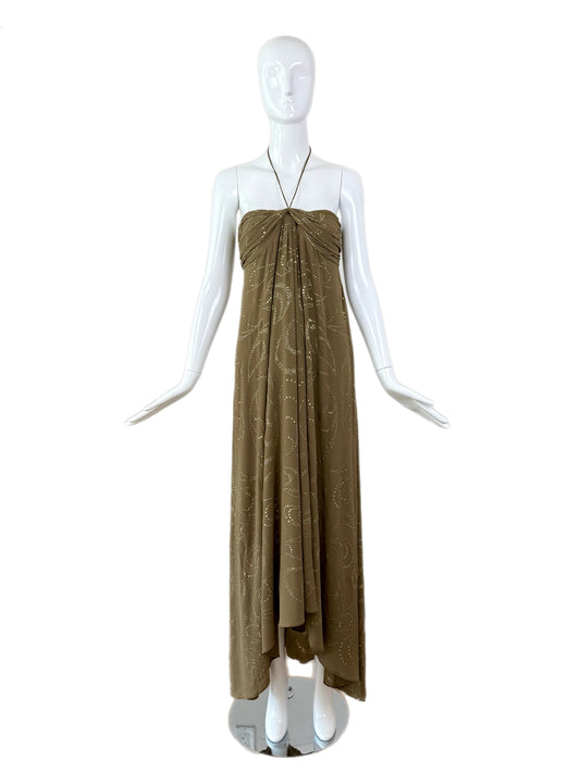 CELINE by MICHAEL KORS 2003 Vintage Runway Silk Maxi Dress