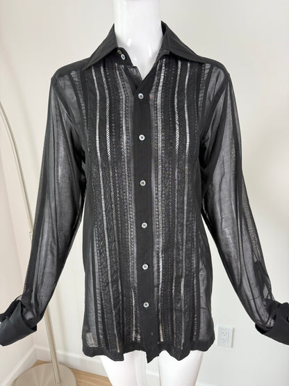 GUCCI by TOM FORD 1997 Vintage Runway Black Shirt