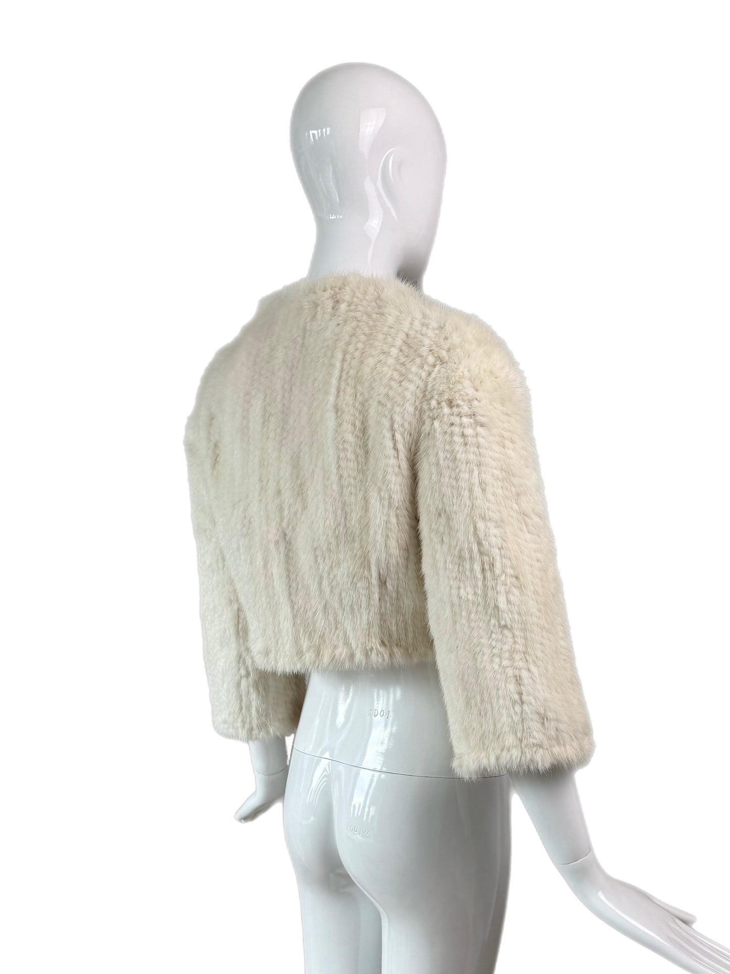 VINTAGE Ivory Beaver/Mink Fur Bolero (USA Purchase Only)