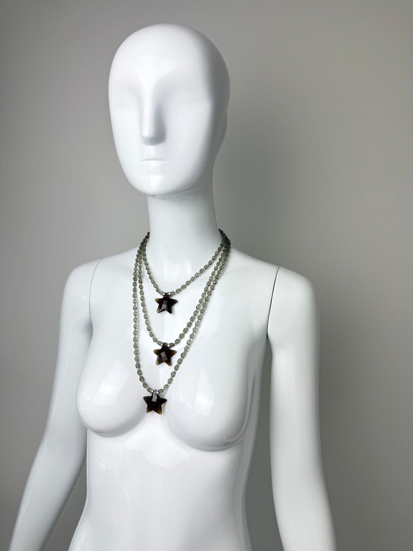GIORGIO ARMANI 2005 Vintage Runway Star Layered Necklace