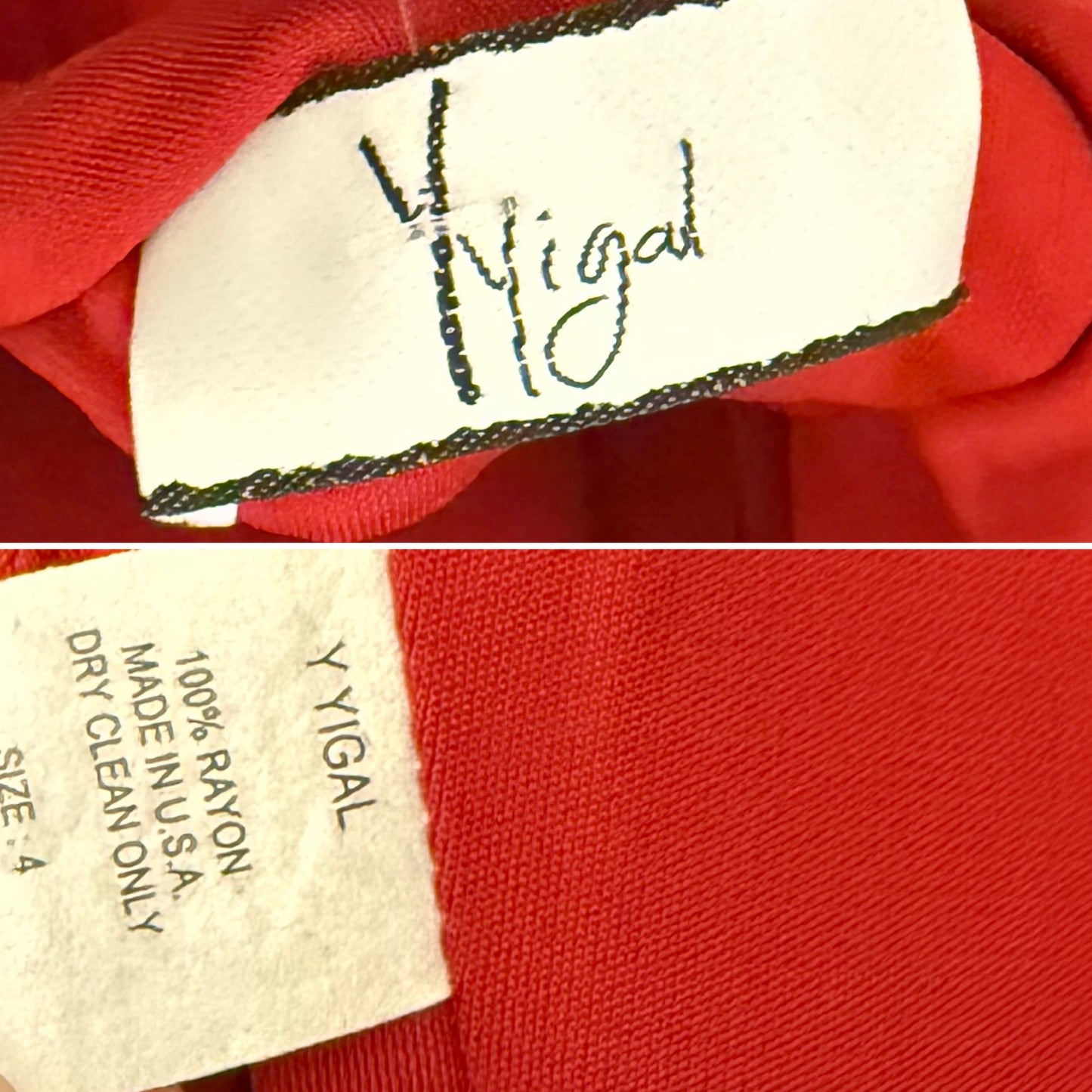 YIGAL AZROUEL Vintage Red Backless Evening Gown