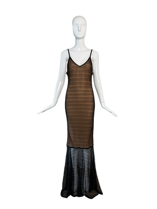 Vintage 90s runway Herve Leger maxi dress