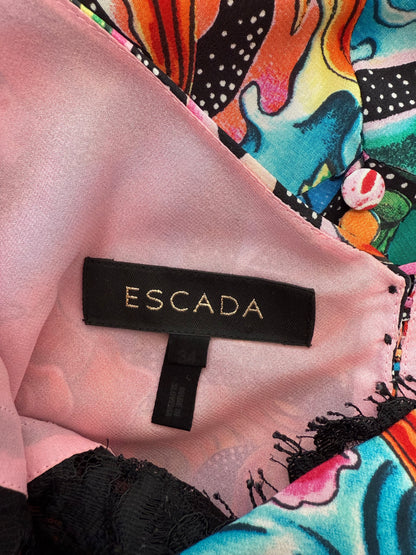 ESCADA Y2K Vintage Silk Colorful Slip Dress