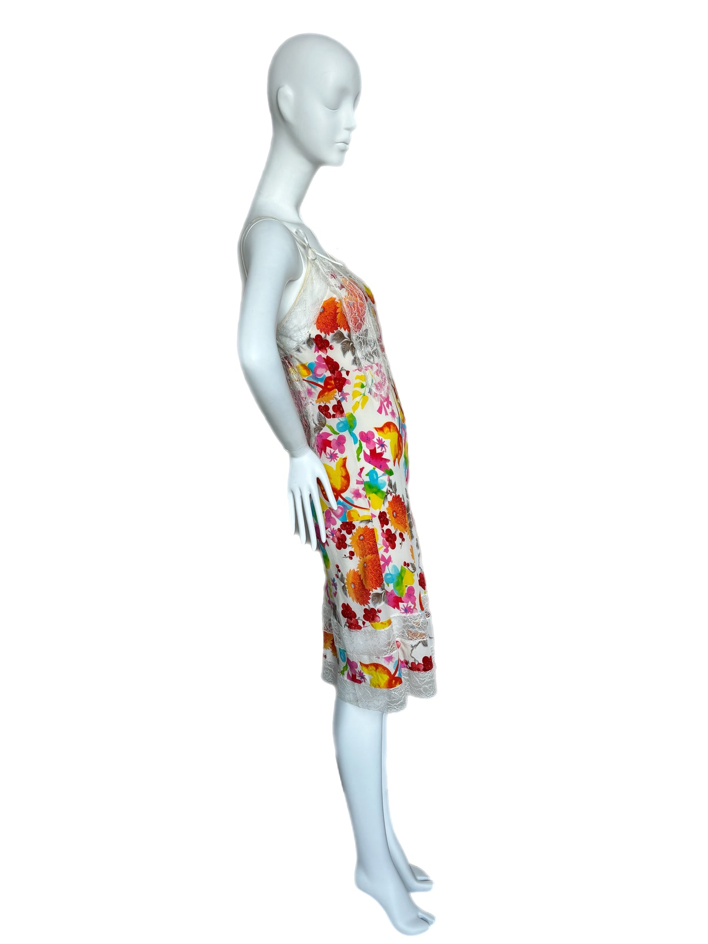 DIOR by JOHN GALLIANO 2006 Vintage Silk Floral Slip Dress