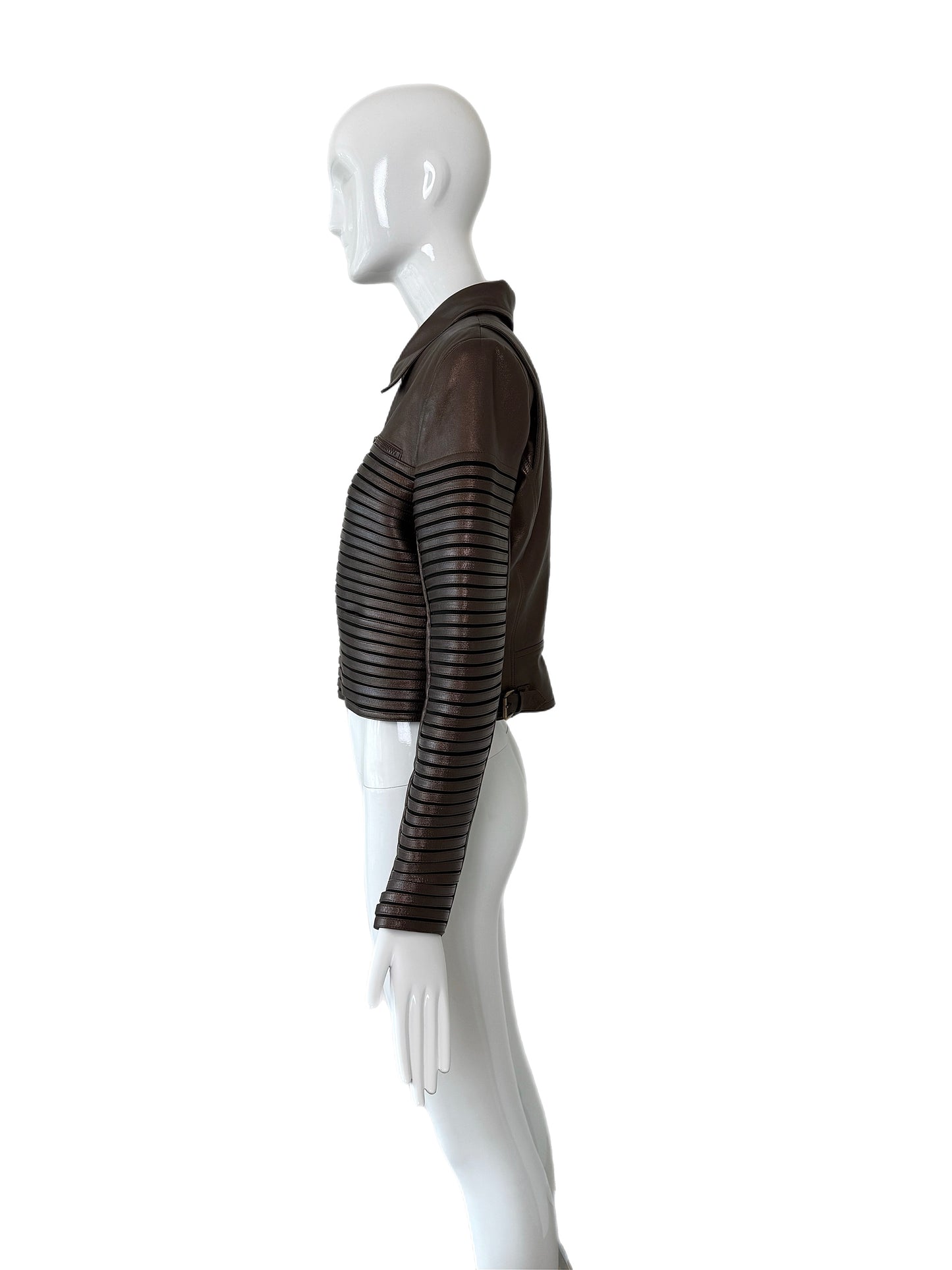 JITROIS Vintage Bronze Brown Leather Massai Jacket