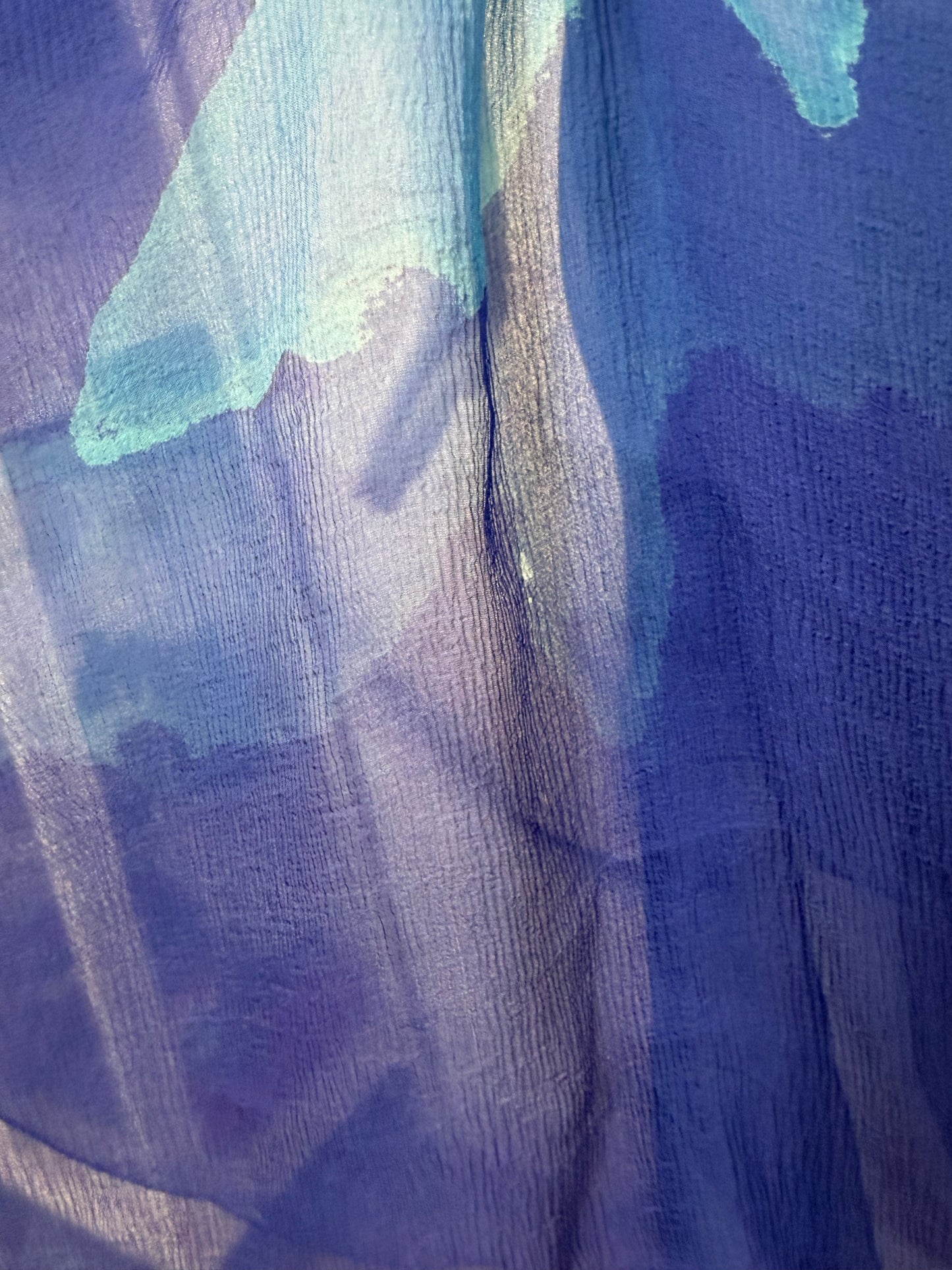 DONNA KARAN (FLAWED) 2000 Vintage Runway Silk Blue Backless Halter Dress