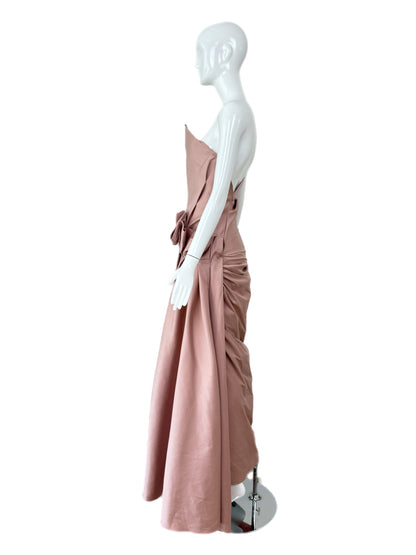 DONNA KARAN 2009 Vintage Pink Silk Evening Gown