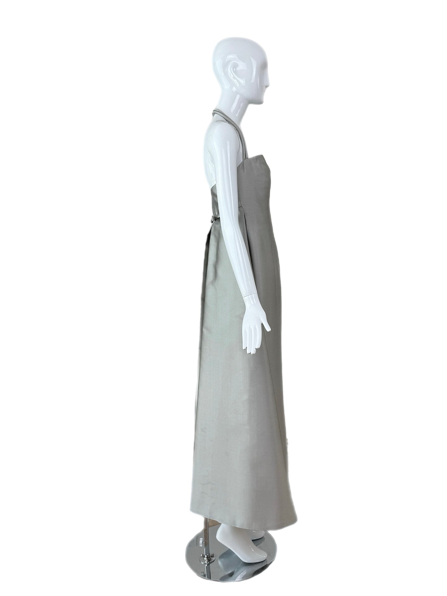 RANDOLPH DUKE 2000 Vintage Runway Silver Ball Gown