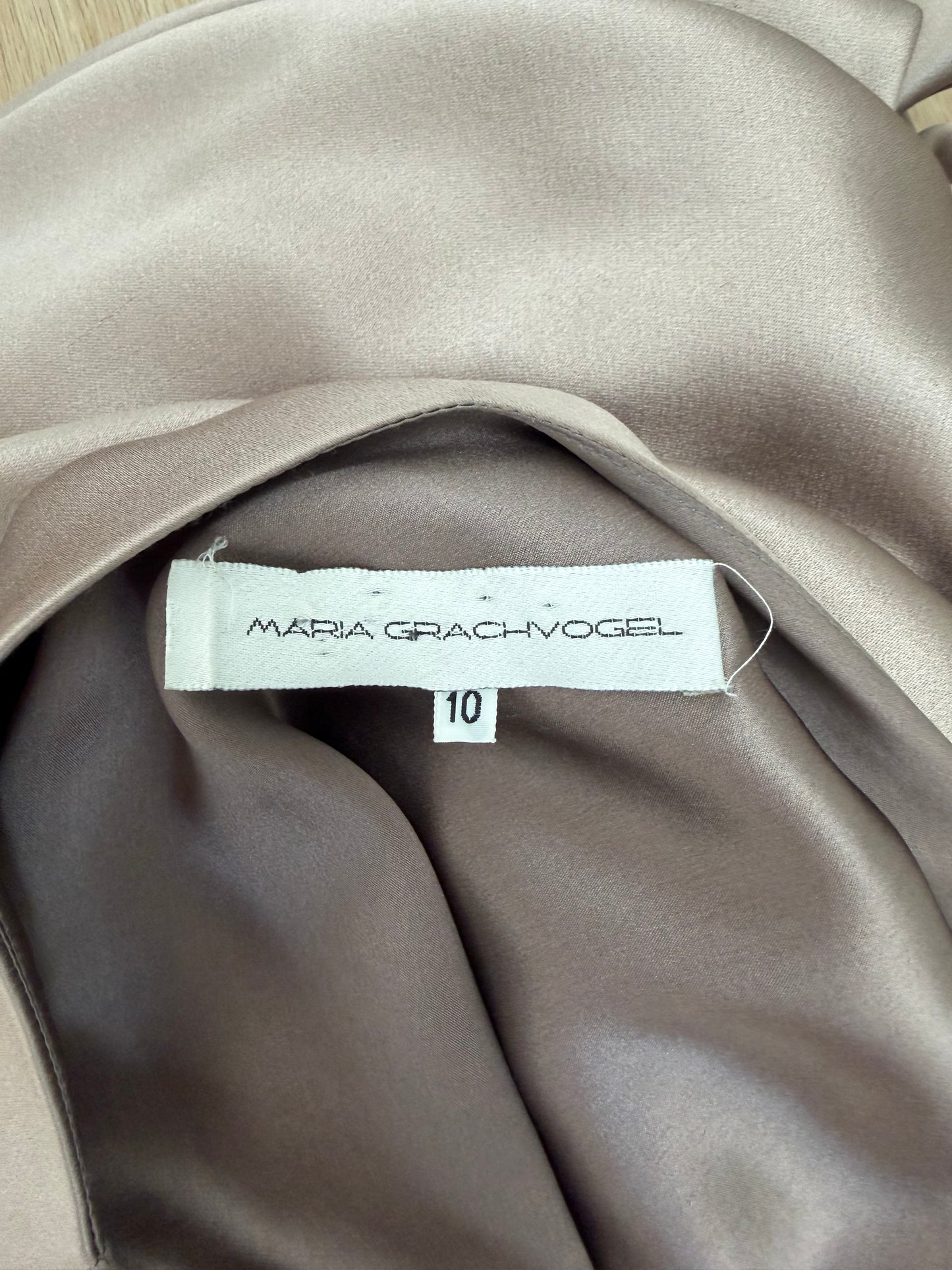 MARIA GRACHVOGEL Vintage Mauve Silk Evening Gown