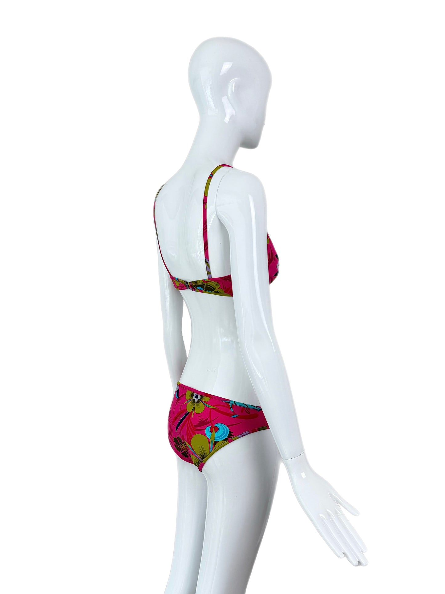 GUCCI by TOM FORD 1999 Vintage Floral Runway Print 2 Piece Bikini Bathing Suit