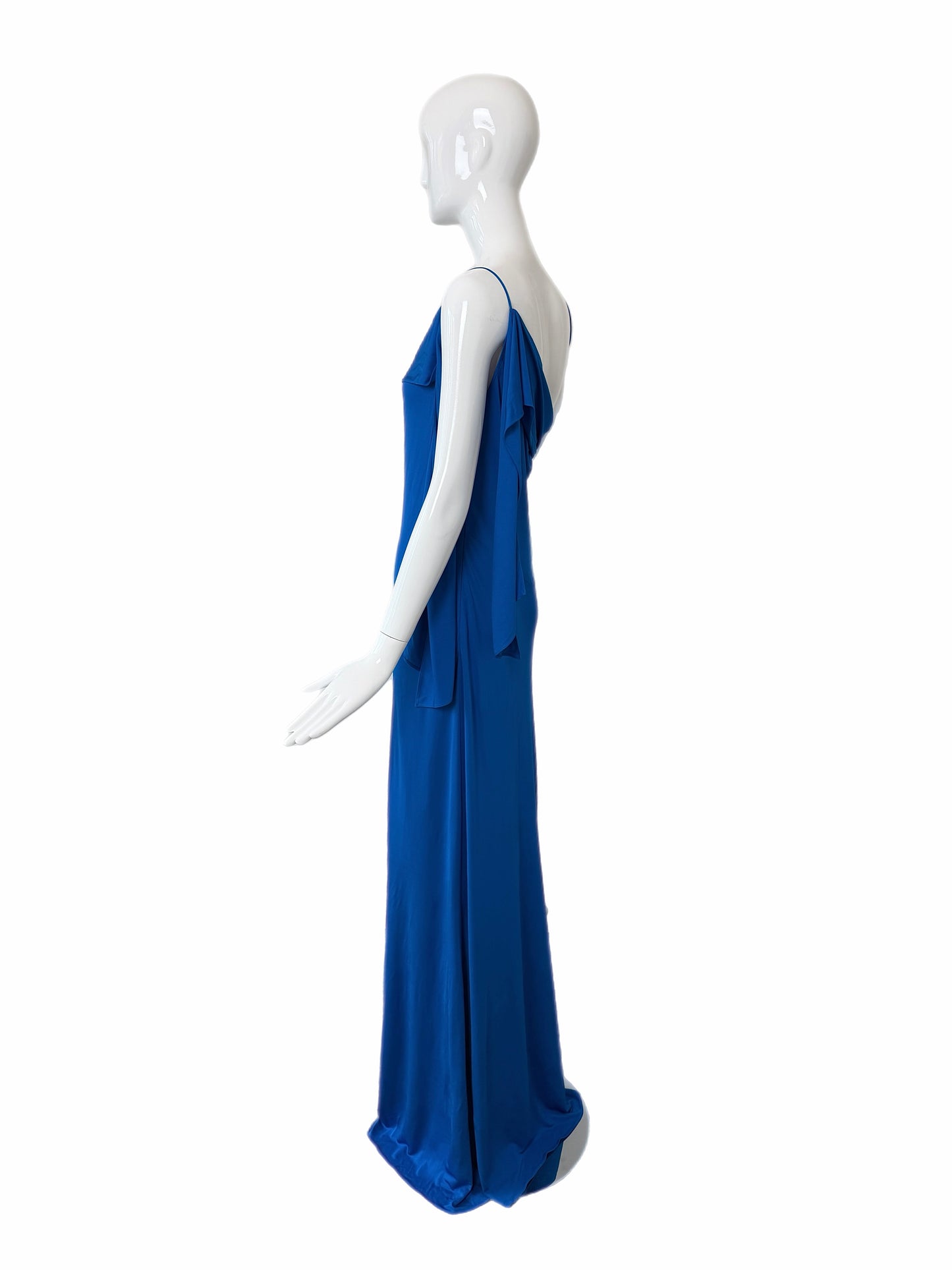 JOHN GALLIANO 2009 Vintage Royal Blue Gown w. Attached Sash