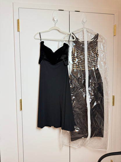 HERVE LEGER 90's Vintage Strapless Chenille Top Cocktail Dress