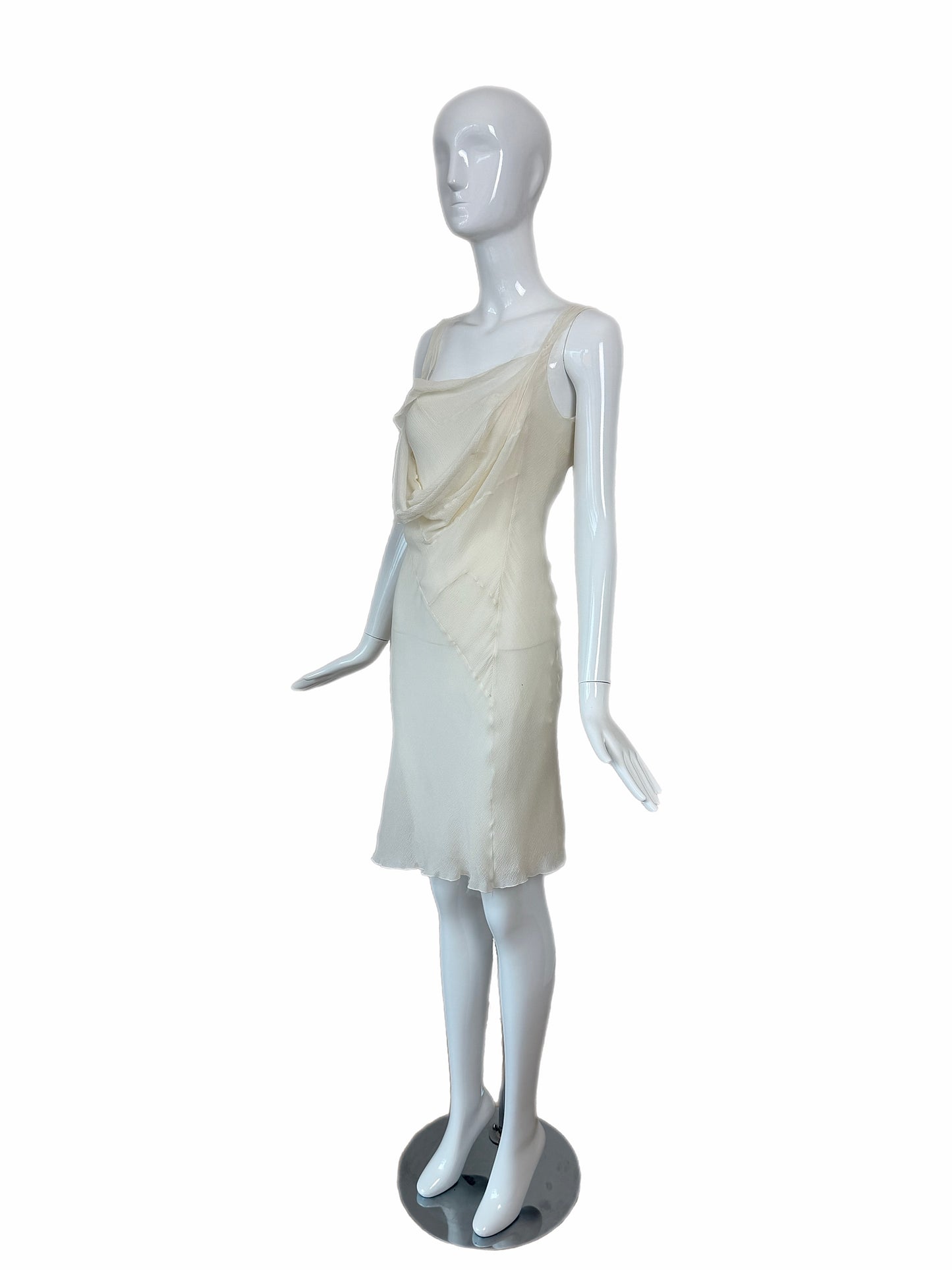 JOHN GALLIANO 2006 Vintage Silk Ivory White Slip Dress