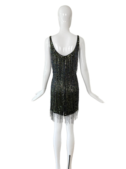 KATHARINE HAMNETT 1996 Vintage Runway Heavily Beaded Dress