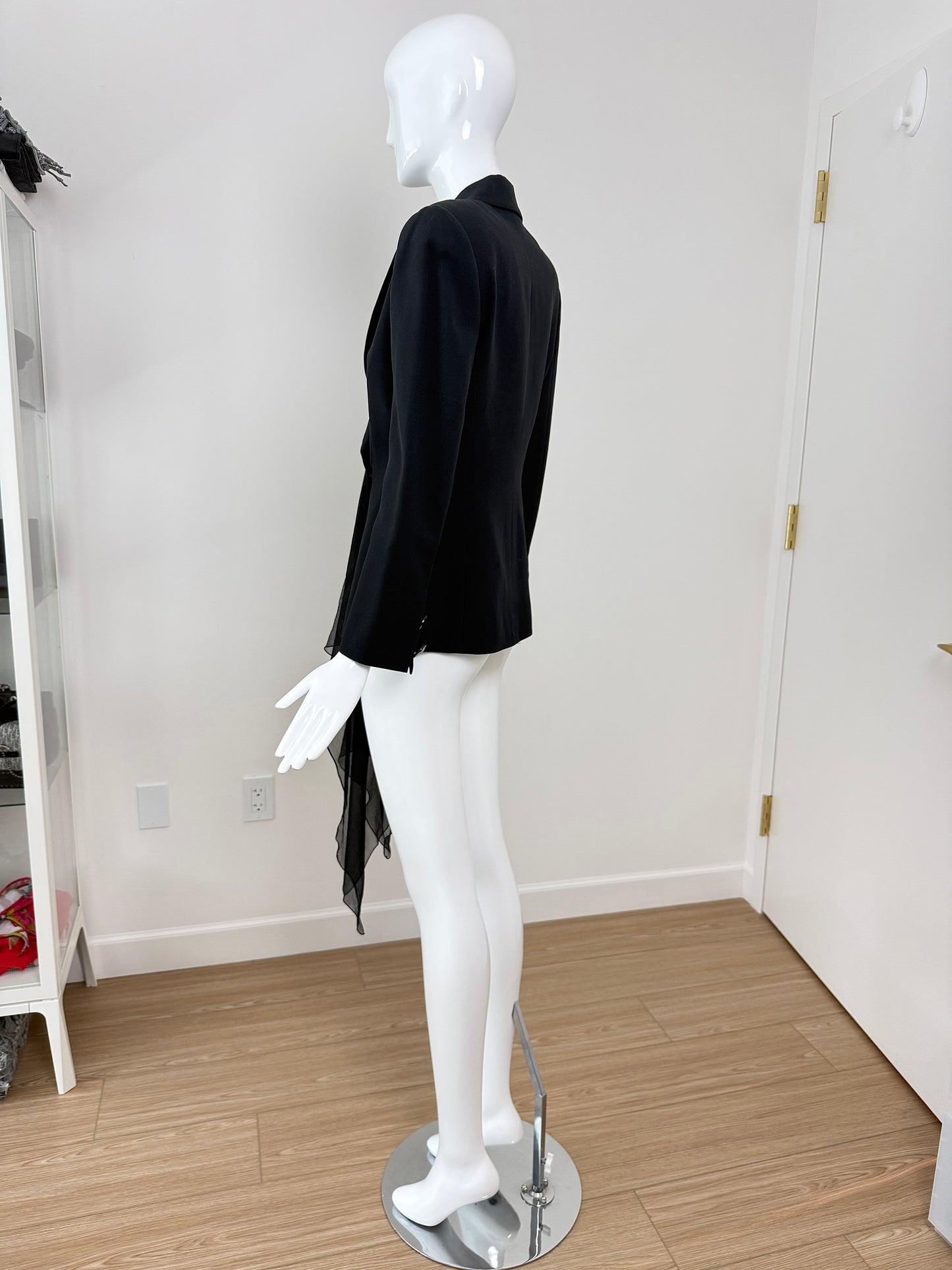 DIOR by GIANFRANCO FERRE 1995 Vintage Embellished Black Power Jacket