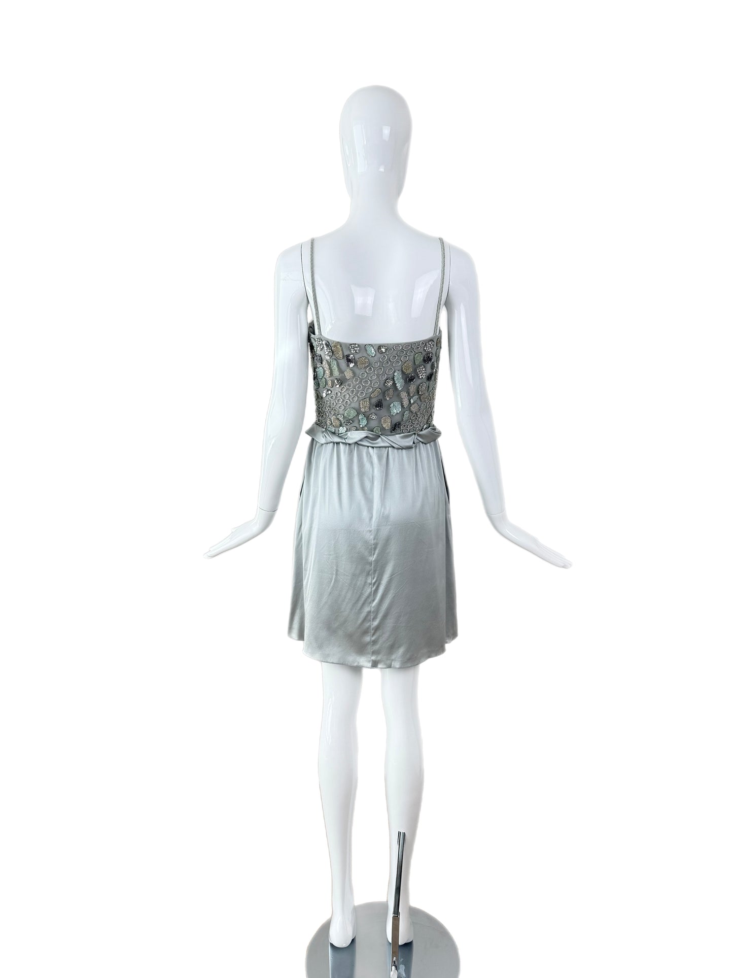 EMPORIO ARMANI 2008 Vintage Runway Silk Embellished Dress