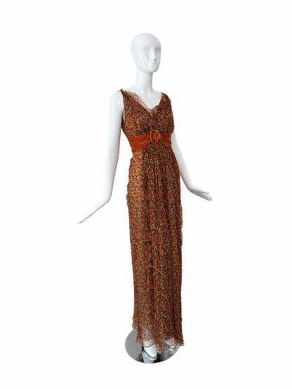 OSCAR DE LA RENTA 2006 Vintage Silk Chiffon Gown