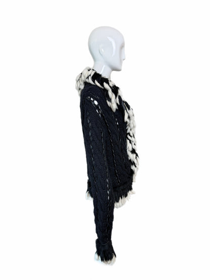 DIOR by JOHN GALLIANO (USA ONLY) Vintage Black & White Fur Knitwear
