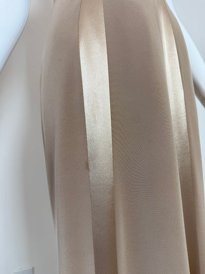 BOB MACKIE 1997 Vintage Runway Beige Evening Gown