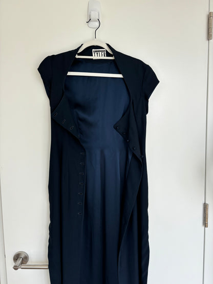 RICHARD TYLER Vintage Navy Long Dress w. Slits