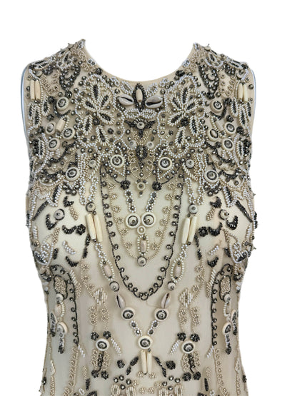 RALPH LAUREN Collection Purple Label 2015 Runway Heavily Encrusted Dress